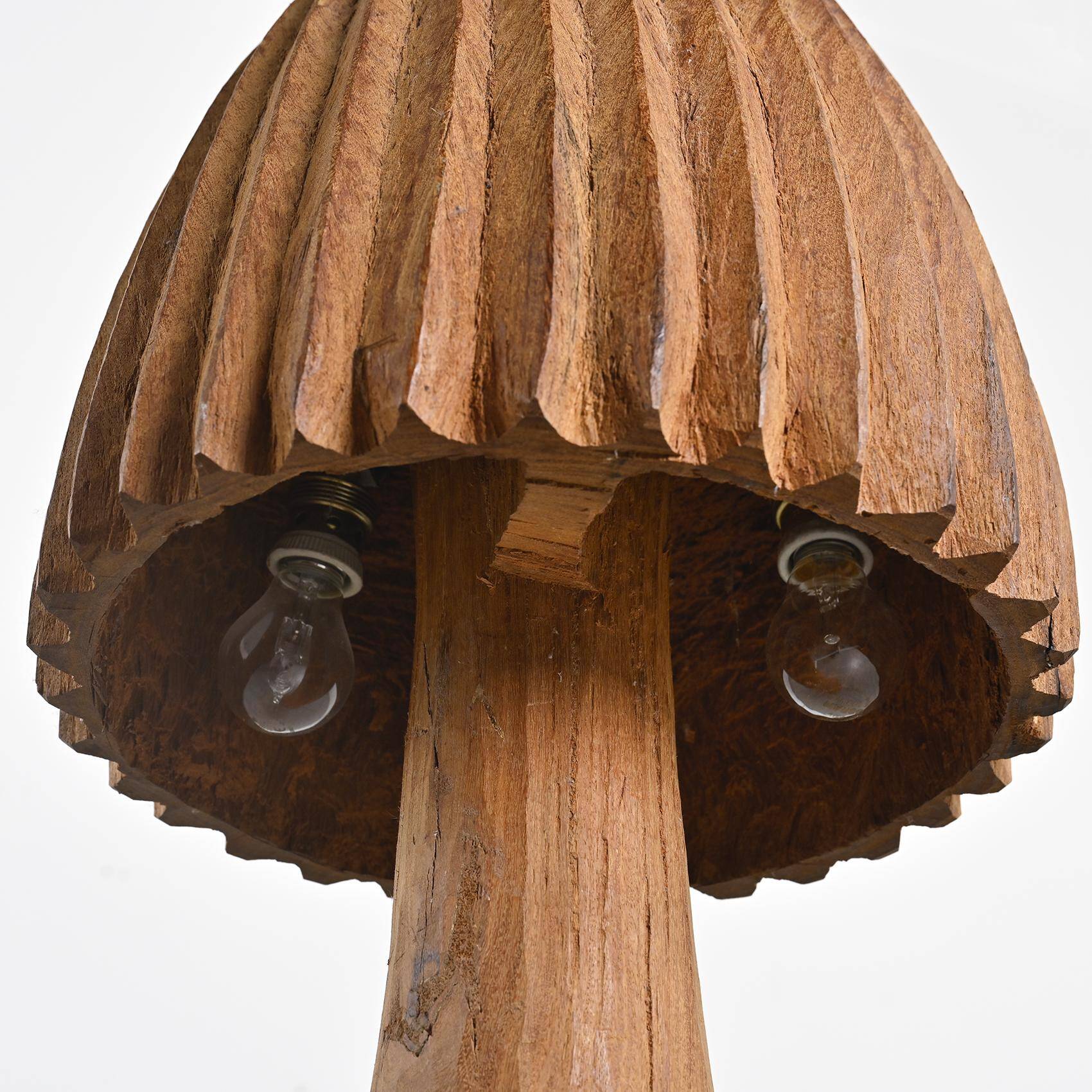 Large Brutalist Gouge Lamp, circa 1970
