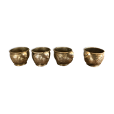4 hen-shaped eggcups