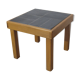 Table basse Maison Regain en orme massif et ardoise année 70/80