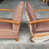 2 fauteuils art deco 1940 anciens a restaurer