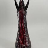 Vintage vase spotted in dark red color