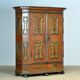 Hand Painted Folk Art Armoire/Bridal Cabinet, Southern Germany, Dated 1807