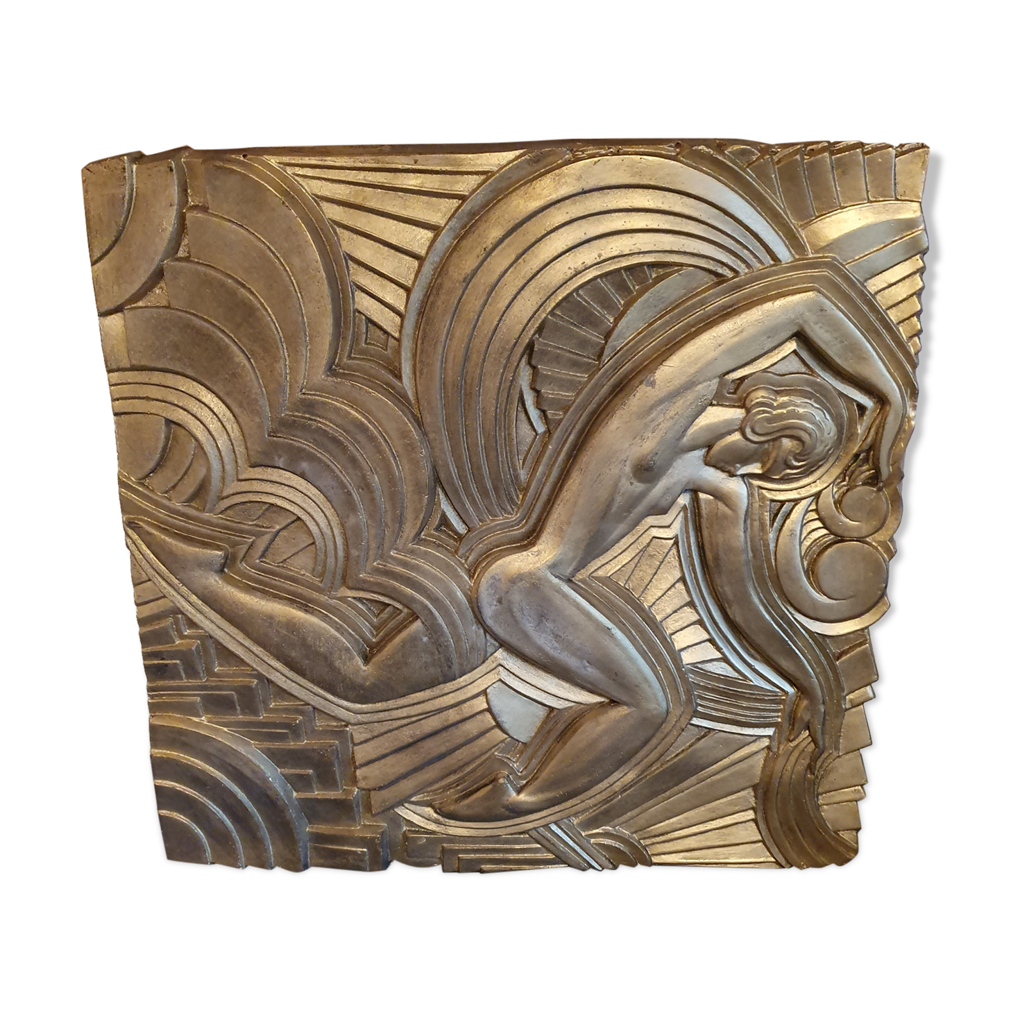 Bas-relief in art deco terracotta