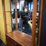 Wood and Art Deco glass showcase