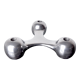 Scandinavian Boomerang candle holders, aluminium, Denmark, 1970
