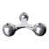 Scandinavian Boomerang candle holders, aluminium, Denmark, 1970