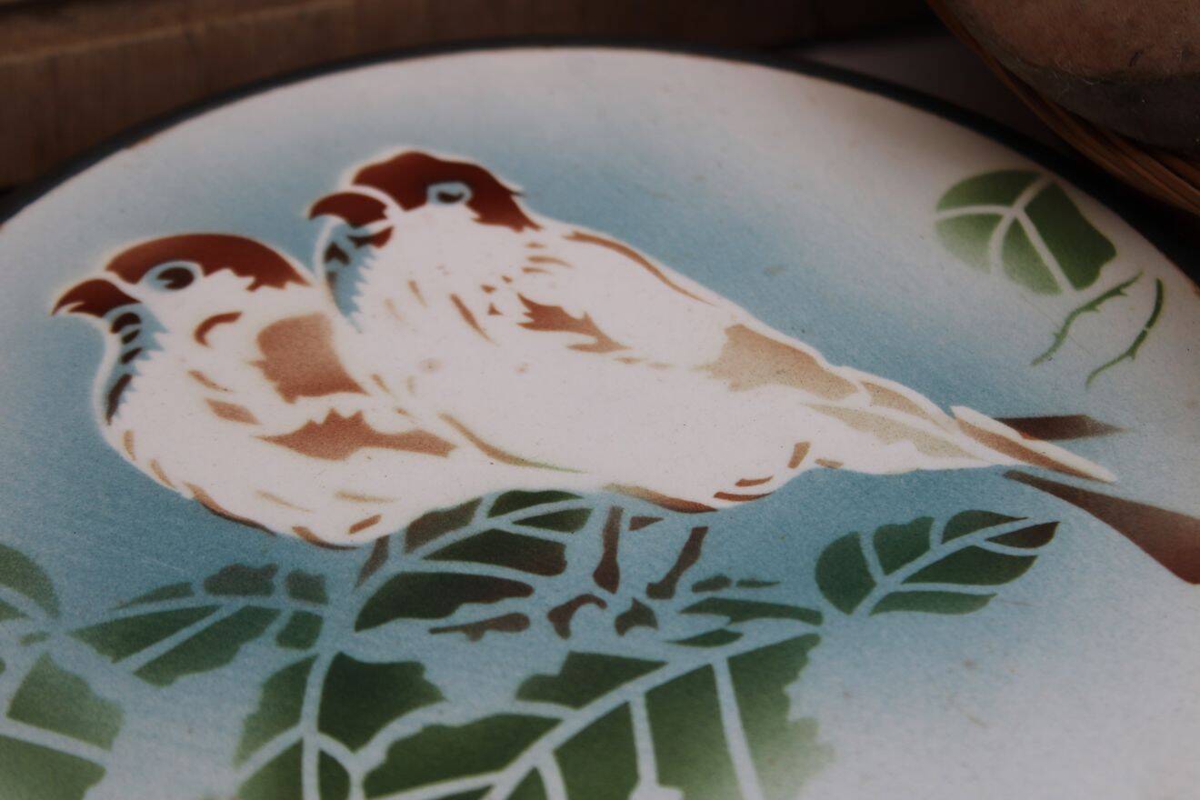 Antique ceramic trivet