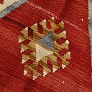 %100 Wool Turkish Vintage Kilim Rug, Mid Century Modern, 183x324 Cm