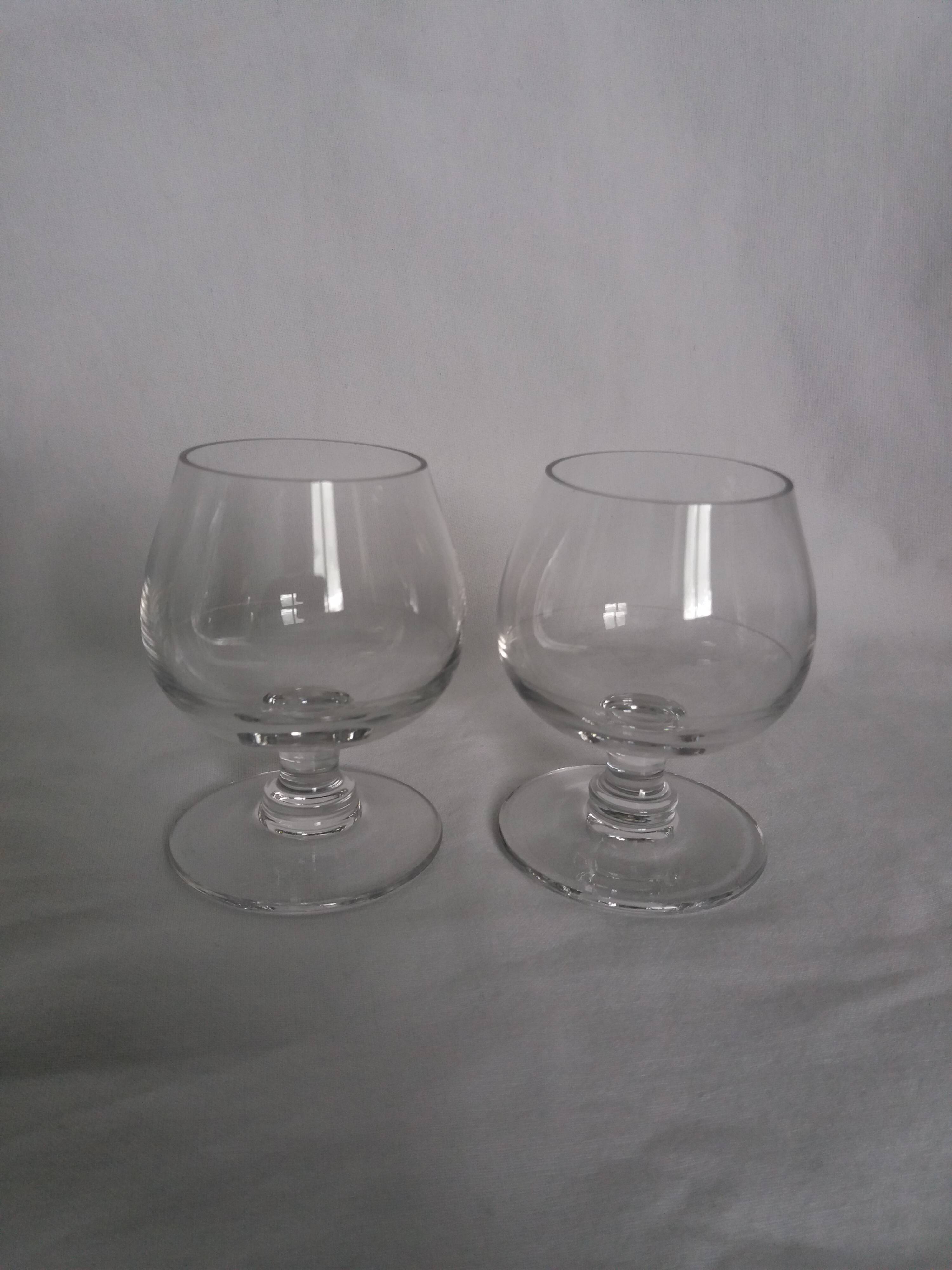 Set of 2 cognac or liqueur glasses
