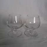 Set of 2 cognac or liqueur glasses