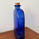 Vintage cobalt blue glass bottle – Retro decorative bottle – Floor