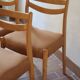 4 chaises scandinaves vintage en bois clair