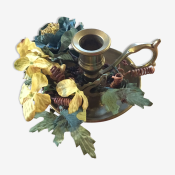 Brass and flower hand chandelier