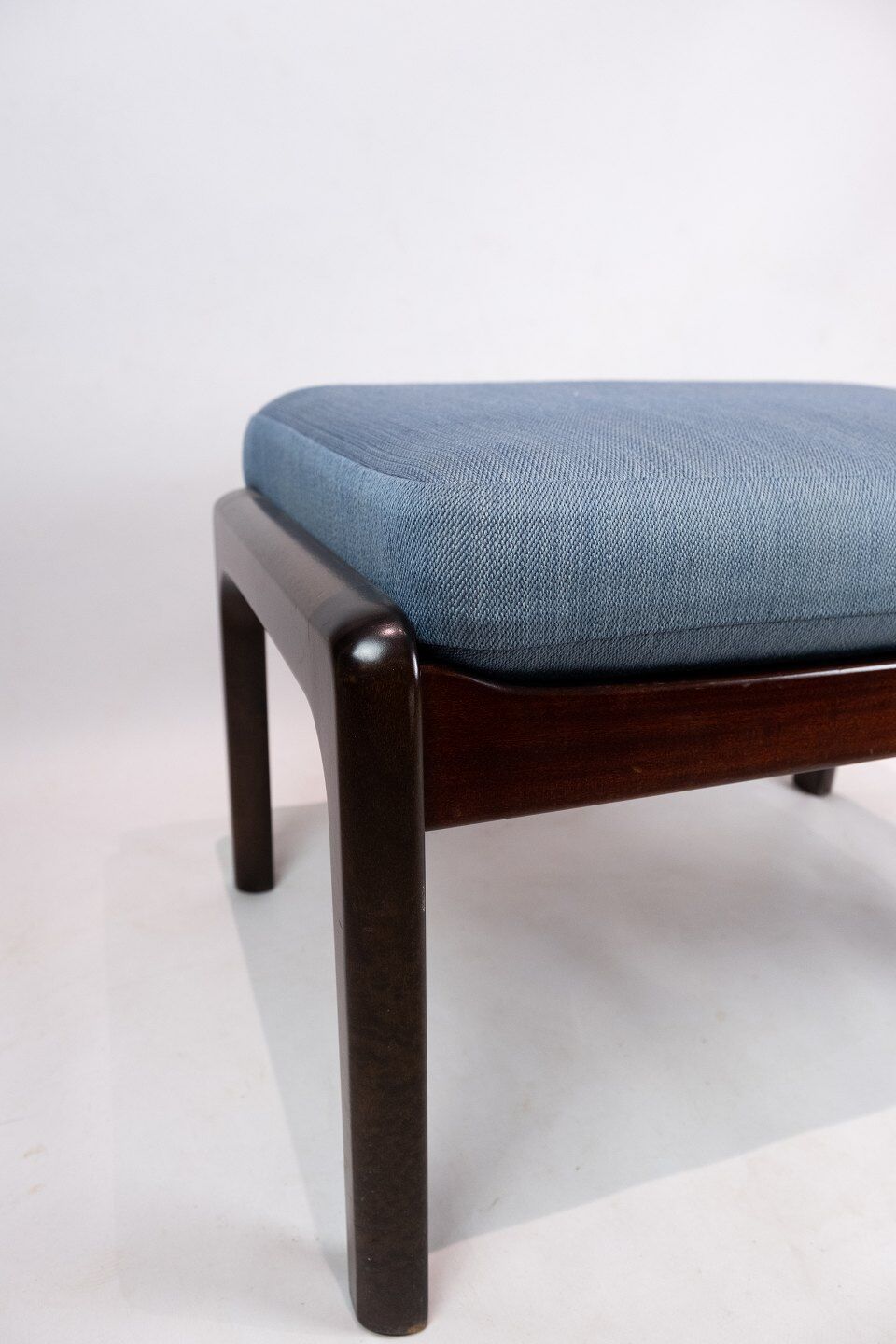 Stool in mahogany designed by Ole Wanscher and manufactured by P. Jeppesen.