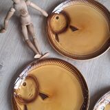 Set of 6 fish plates from Moulin des Loups