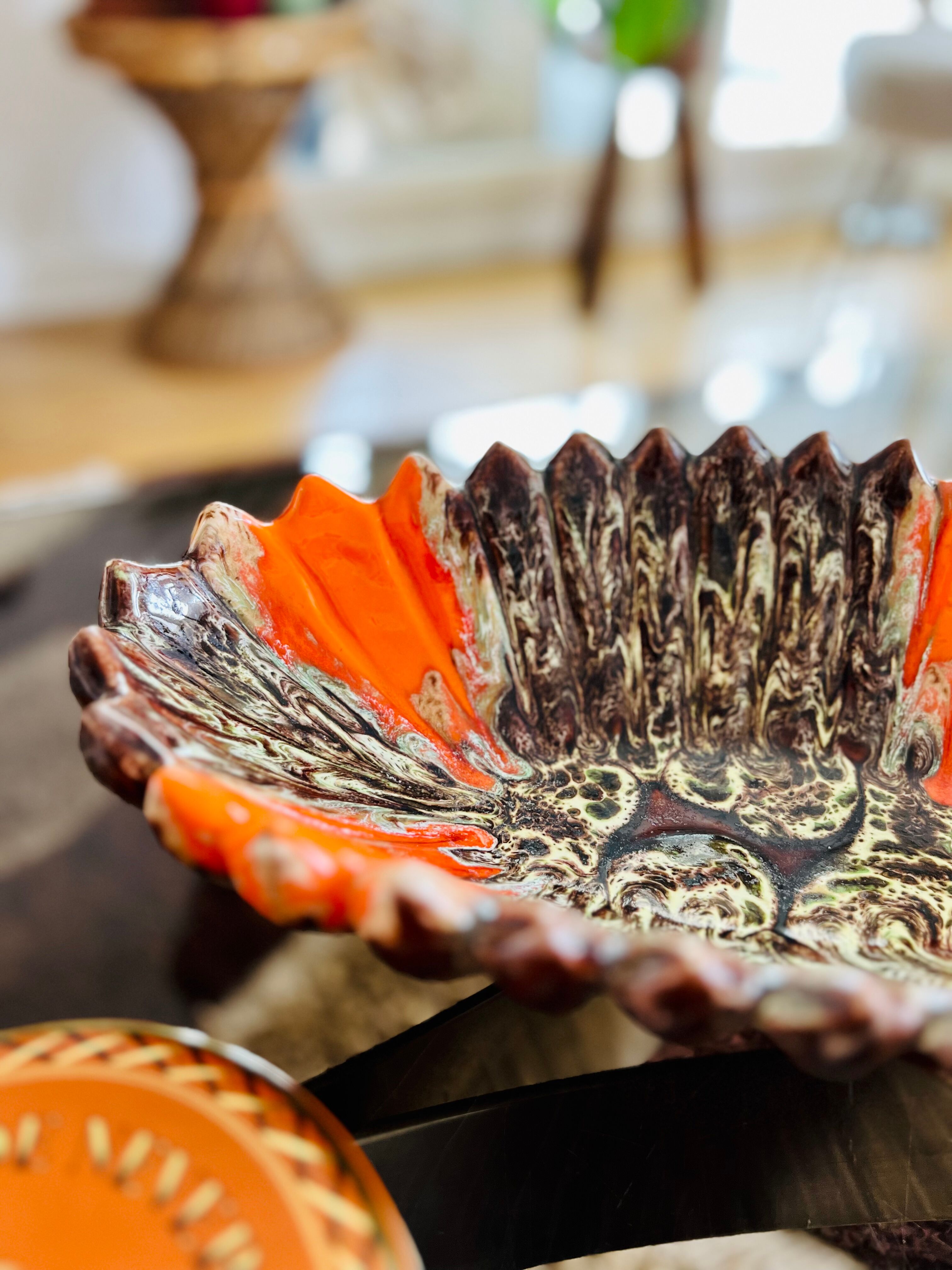 Vallauris orange fruit platter