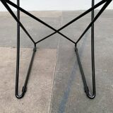 Set of black postmodern Kreuzschwinger chairs by Till Behrens for Schlubach, 1980s.