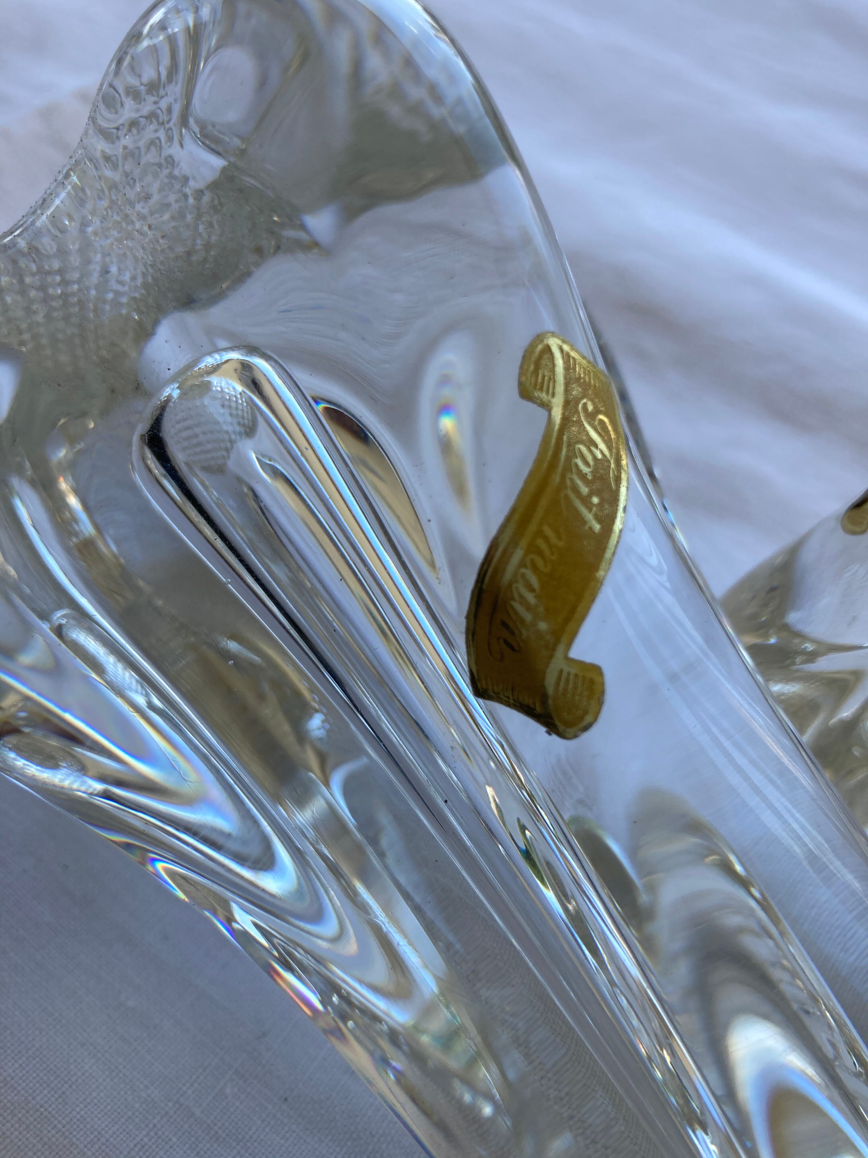 Pair of crystal lamp feet