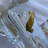 Paire de pieds de lampe en cristal