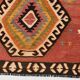 Red Oriental Pattern Kilim Runner Rug, 81x261Cm