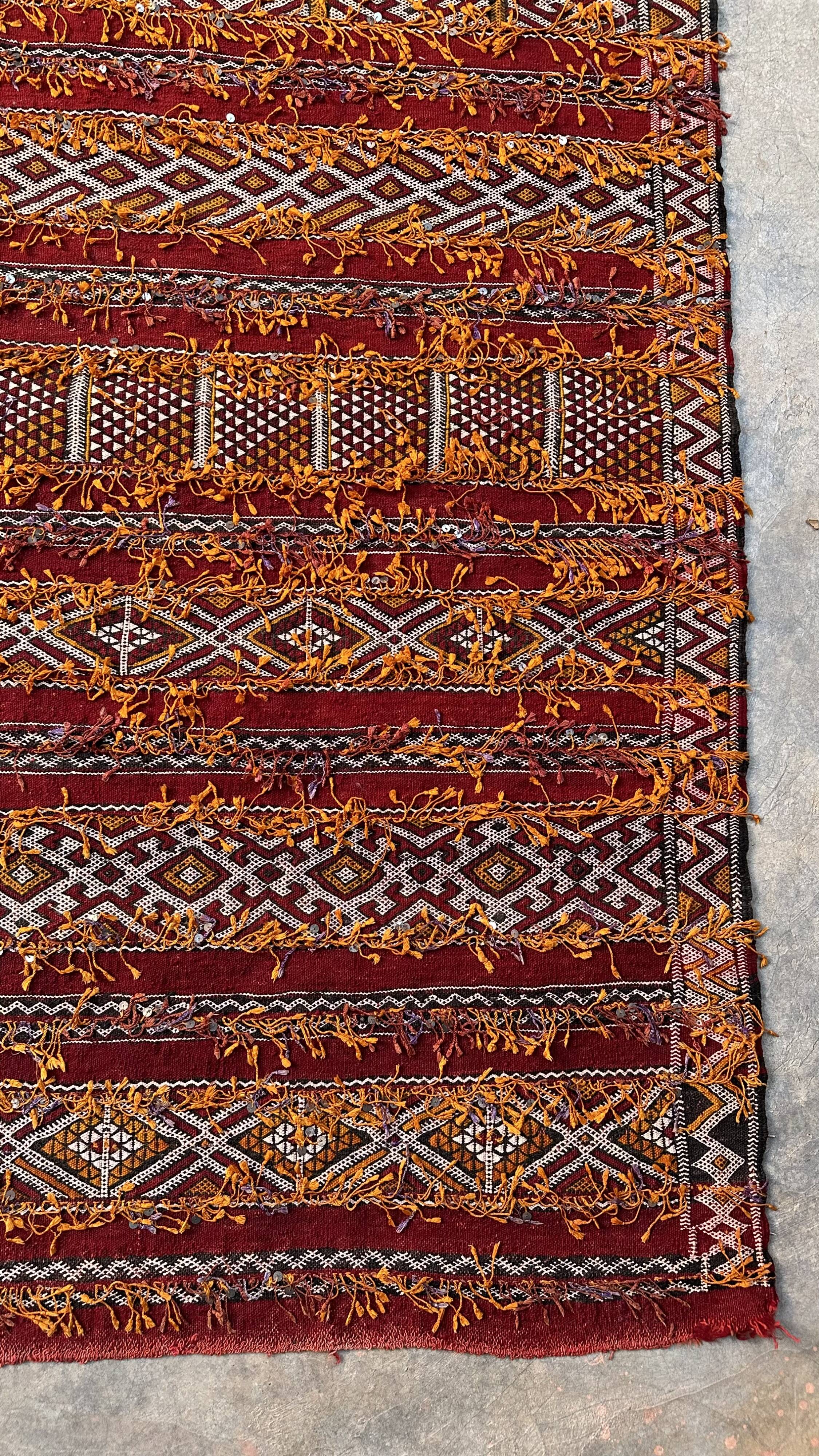 Moroccan Kilim Zemmour Rug - 291 x 163 cm