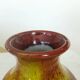 Vintage Scheurich Fat Lava Vase: West German Red & Yellow Pottery