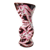 Vintage Vallauris Fat Lava Art Vase – Pink & Brown – 1960s/70s