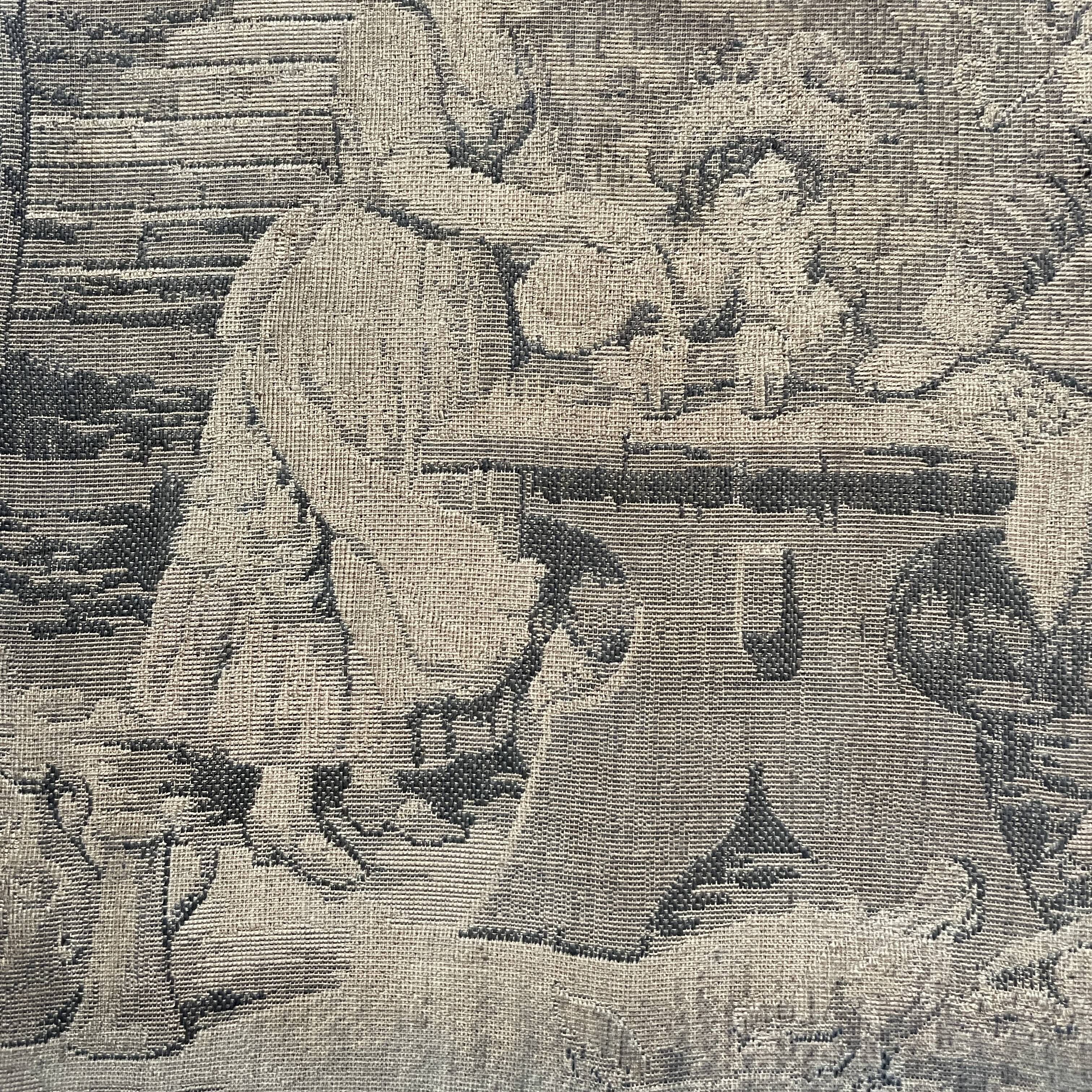 Set of two antique framed gobelins from France from the 19th century