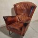 Vintage Dutch leather lounge chair, 1990s, Montis style