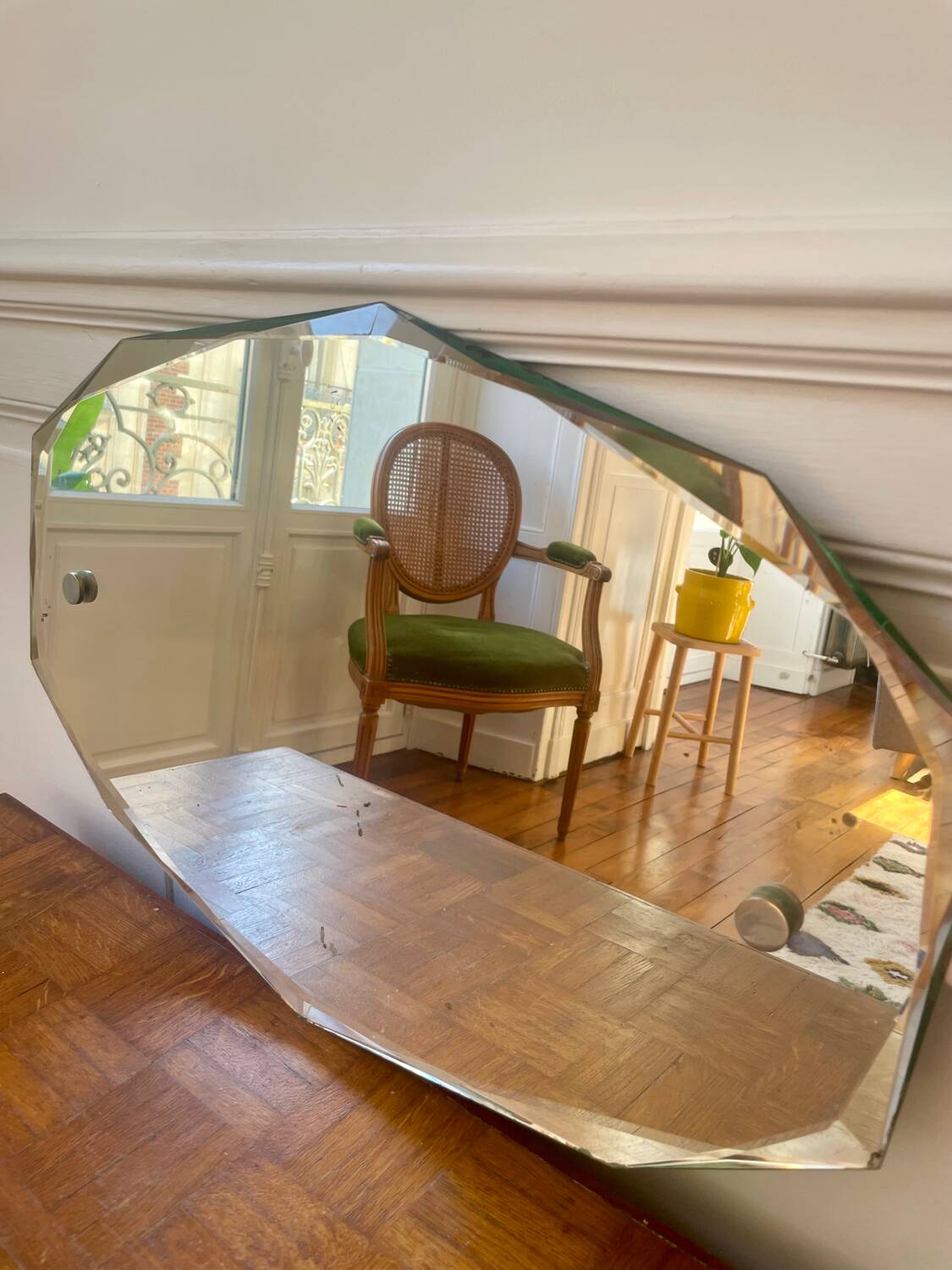 Art Deco beveled mirror