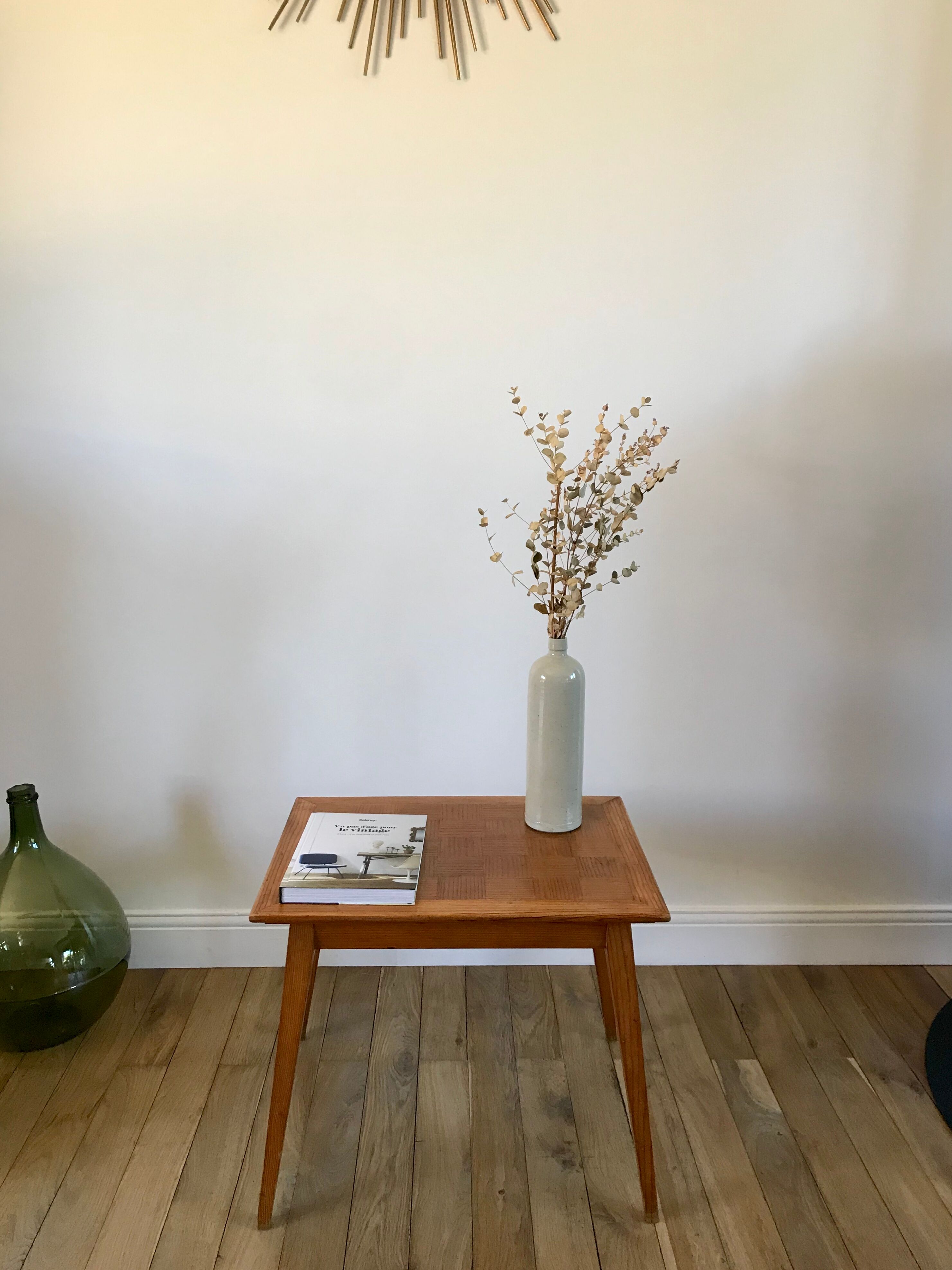 Table basse scandinave en bois années 50-60