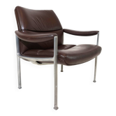 Röder Söhne leather lounge chair by Miller Borgsen