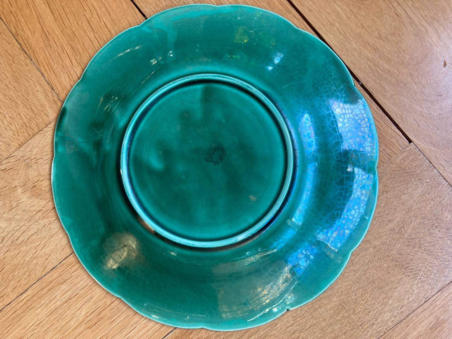 Gien Leaf Slush Dessert Plates