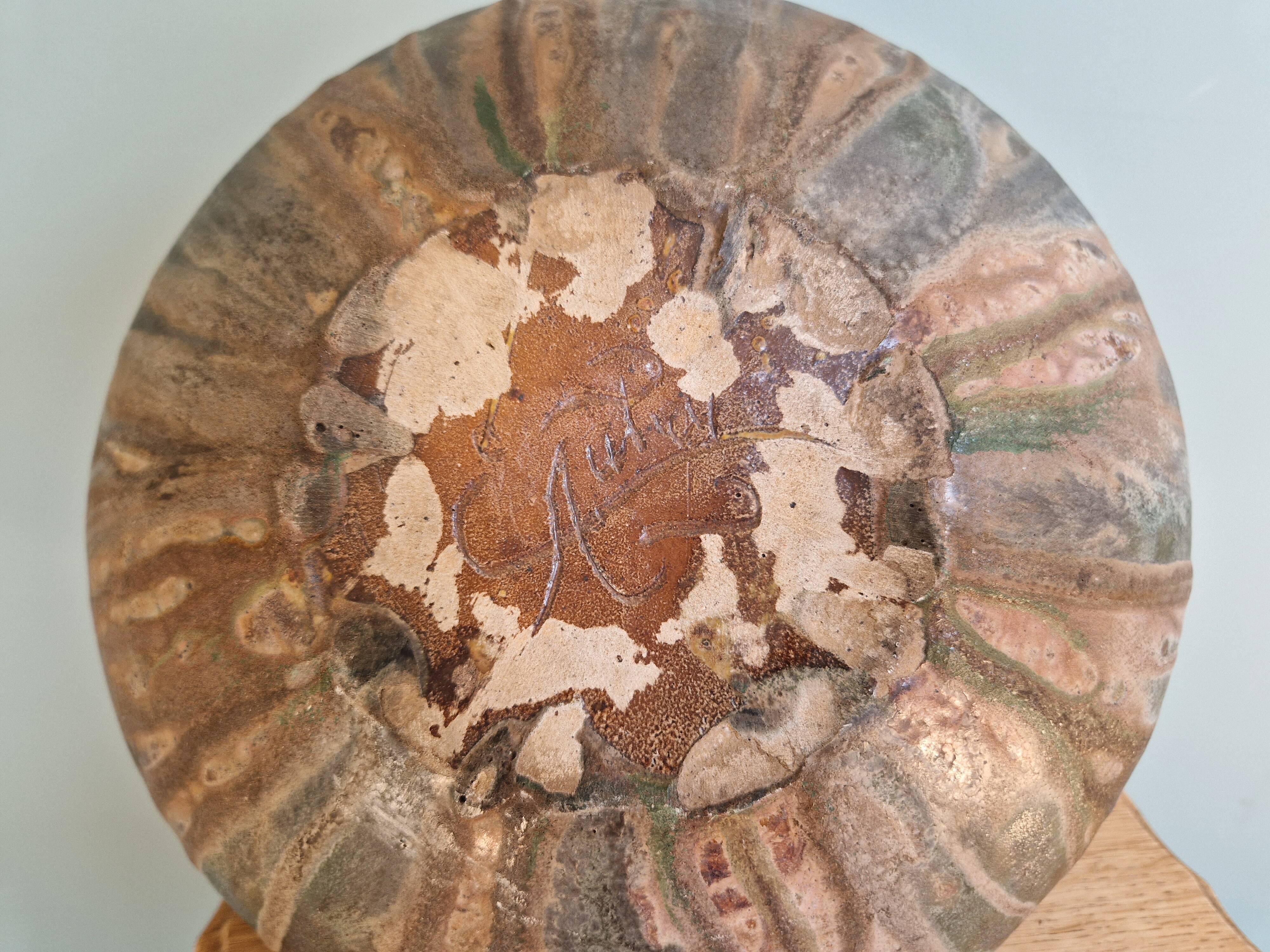 Vase in flamed sandstone by Edgard Aubry 1920s 1930s