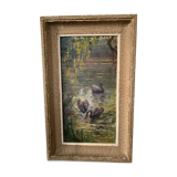 Swan landscape painting