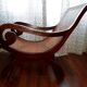 Fauteuil planteur canné bras roulé style anglais époque colonial