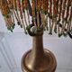 Antique signed reverse painted bronze table lamp, 1910-20