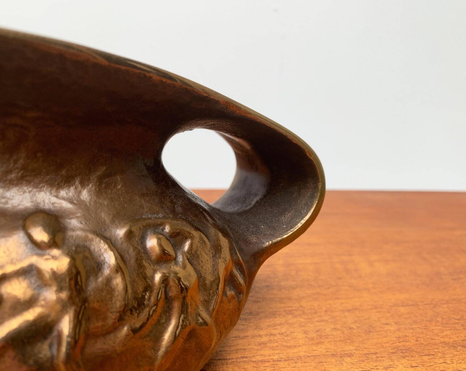 Brutalist Vintage German Bronze Decorative Carafe by Gilde