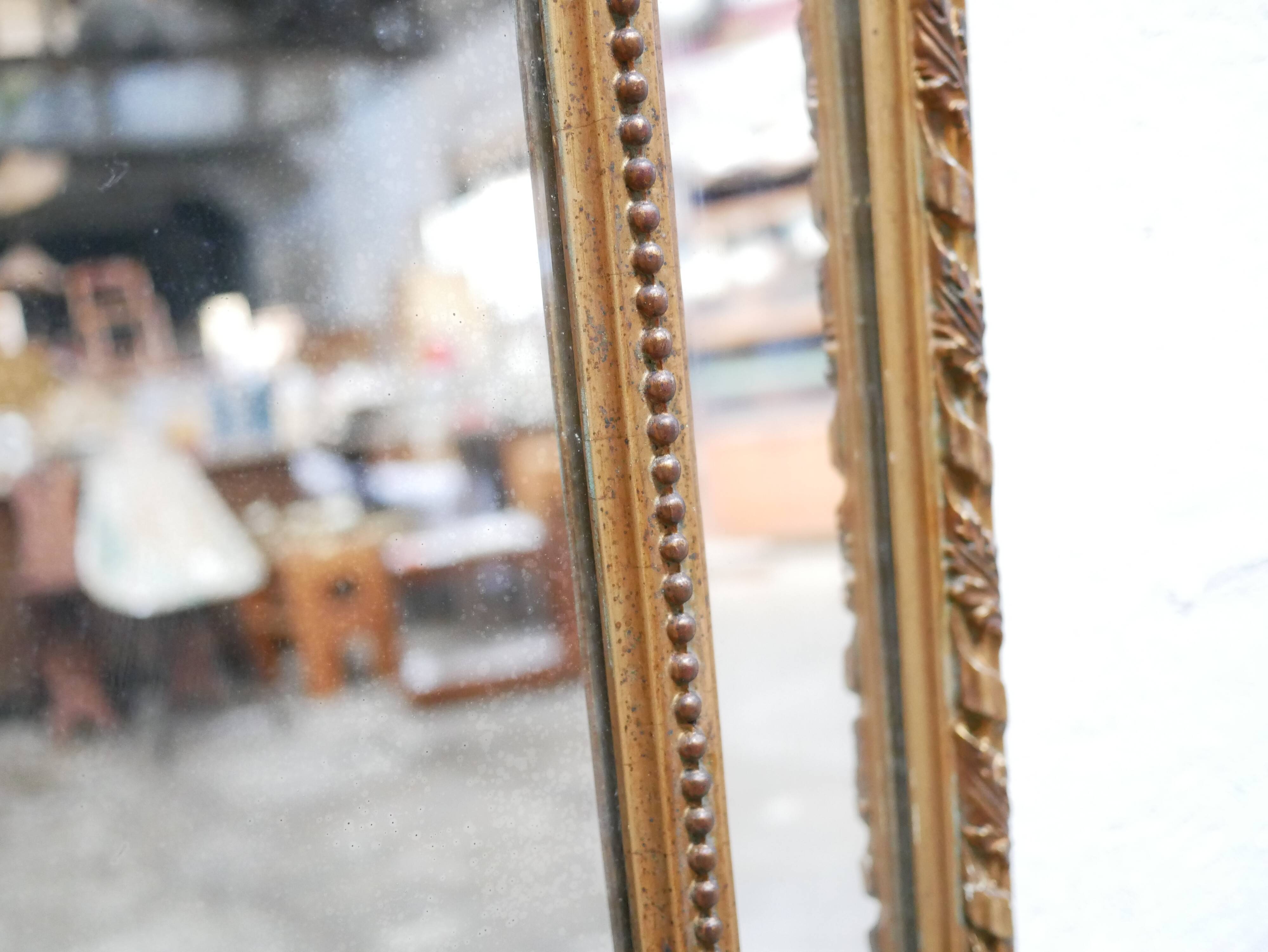Old Napoleon III louis XV style mirror with parecloses 162cm x 90cm