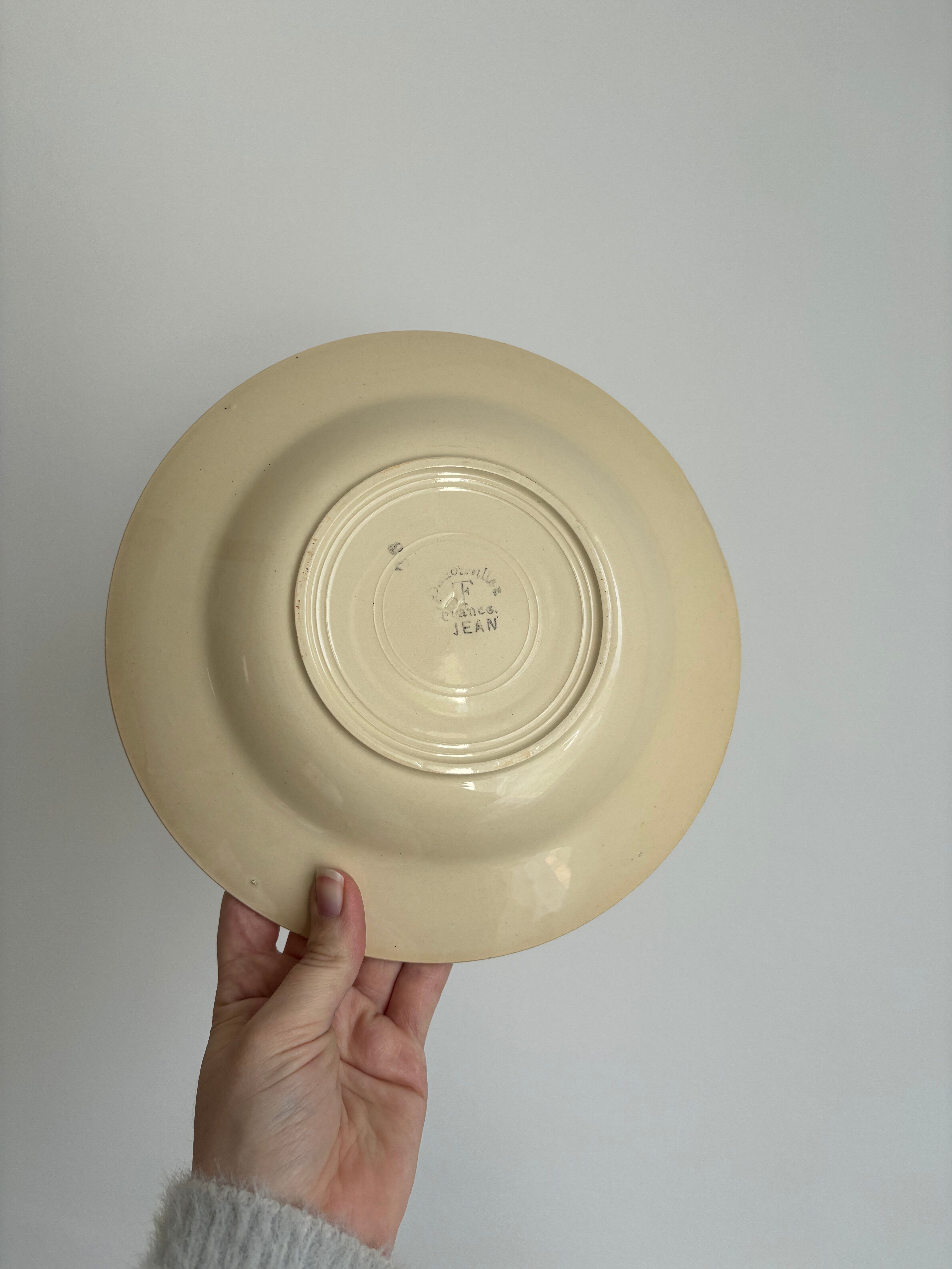 Set of 6 deep plates Badonviller model Jean – Antique crockery