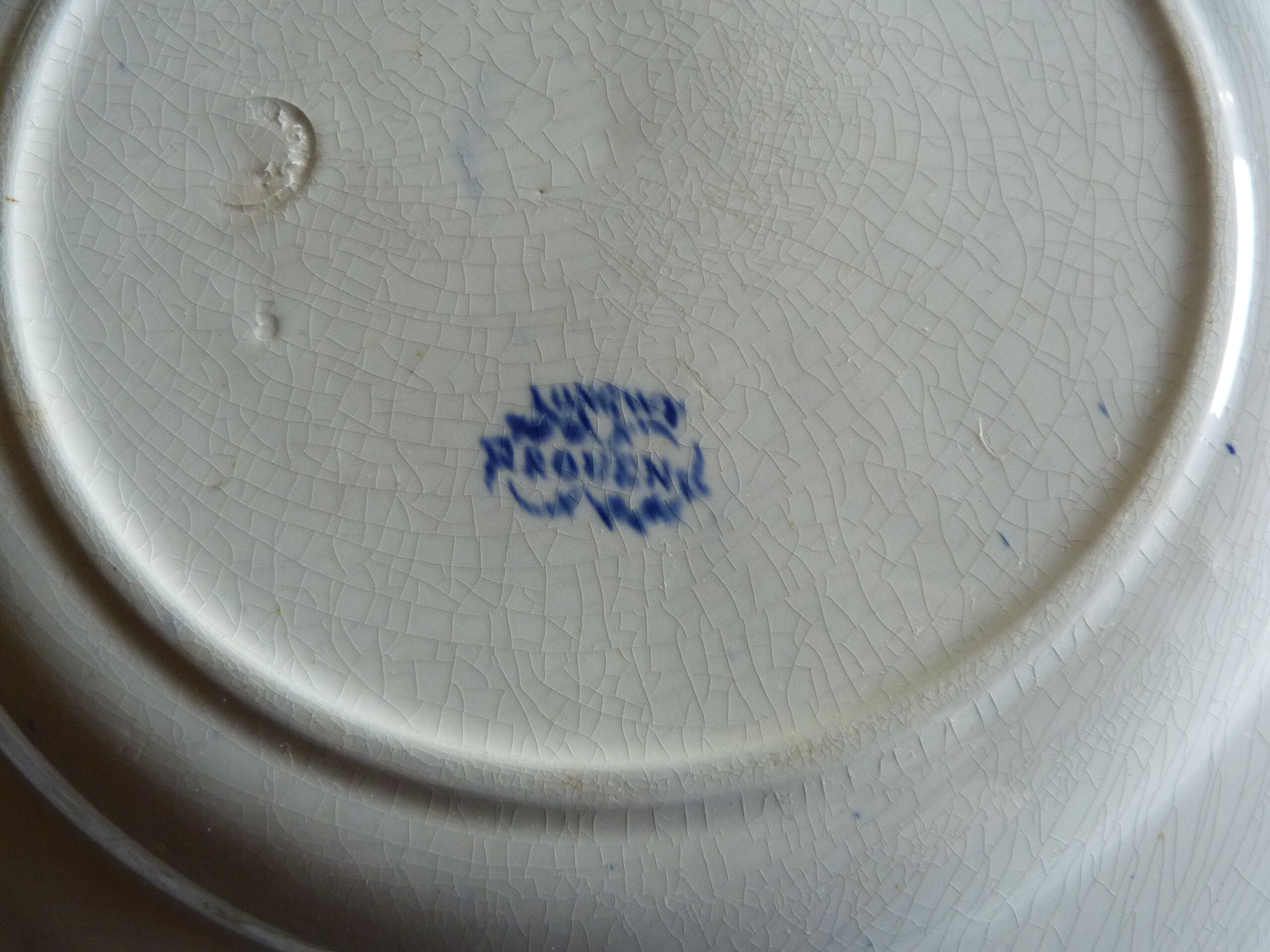 Old ceramic dish Longwy model Rouen