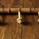 Coat rack Vintage wood bamboo three hooks