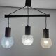 Lustre suspension teck 3 globes minimaliste 60/70