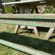 Old solid wood farmhouse bench