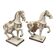 Large pair of crackled ceramic horses – China 20th century