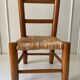 Children's chair wood and straw