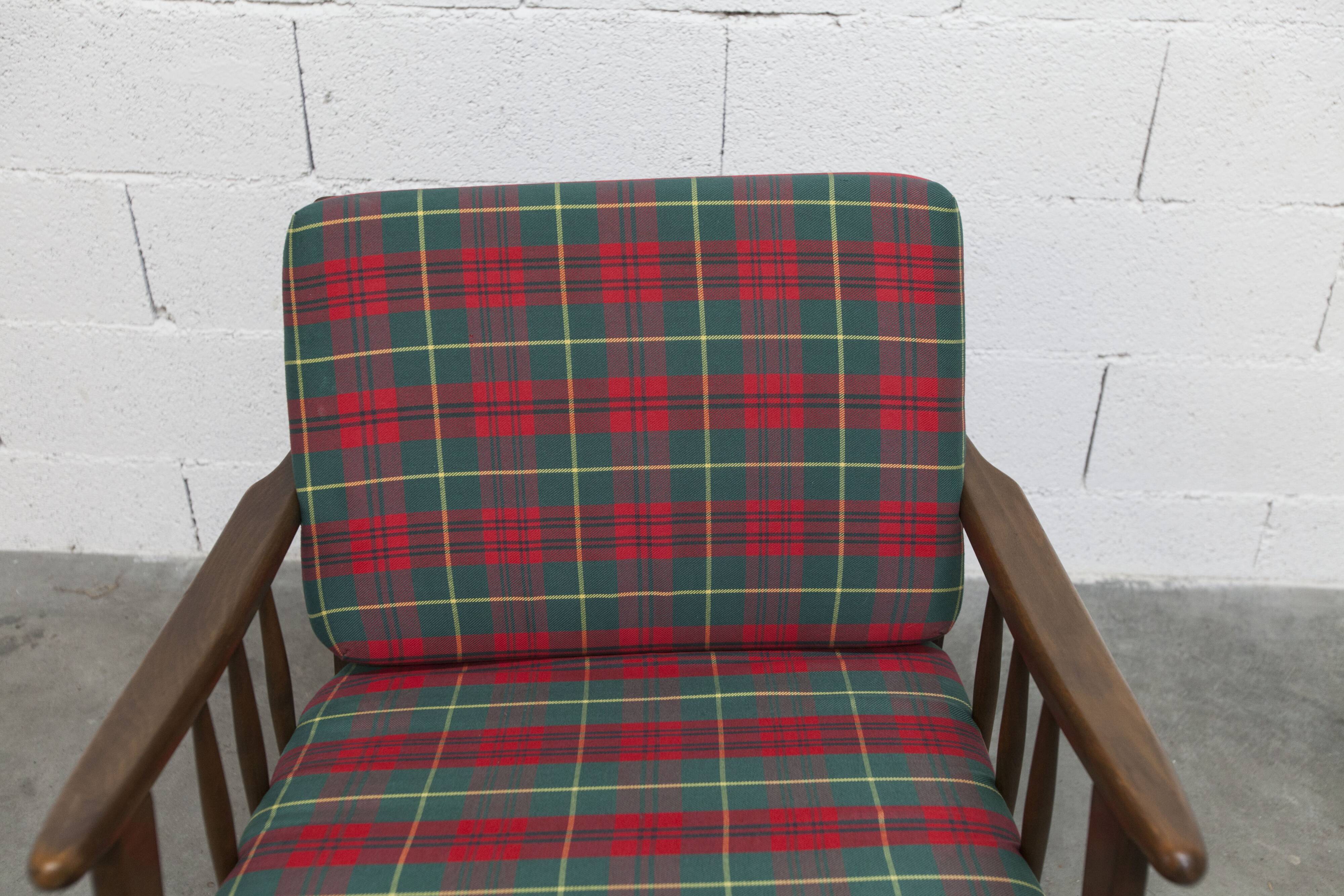 Scandinavian teak armchair, 1960s, Scottish style, collapsible