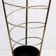 Vintage brass umbrella stand, bamboo handle