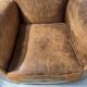 Antique 20th century tan leather club armchair
