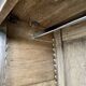 Spanish brutalist cabinet in solid oak, 1940s
